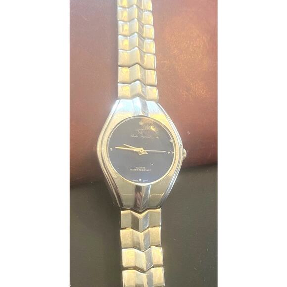 Women's silver Tone 25mm Charles Raymond Watch, Black Face - Picture 3 of 4